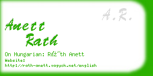 anett rath business card